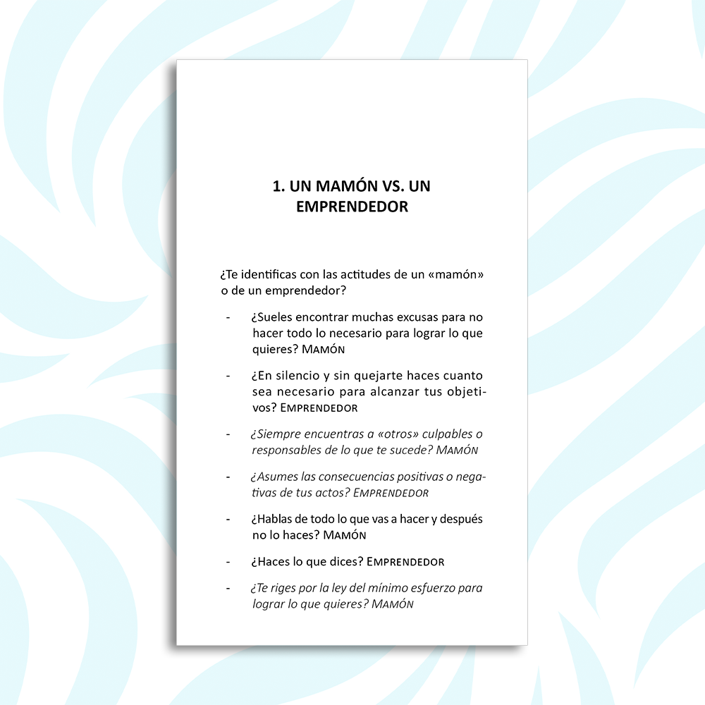No quiero ser mamón, quiero ser emprendedor